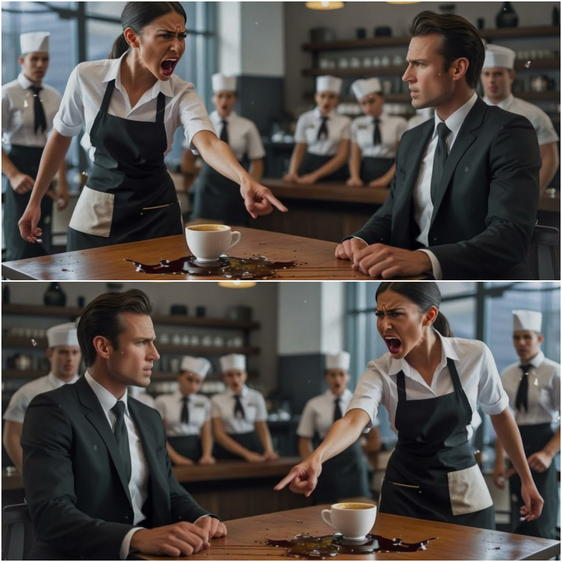 “TODOS TEMIAM O MILIONÁRIO… ATÉ QUE A GARÇONETE NOVATA O HUMILHOU DIANTE DE TODOS”