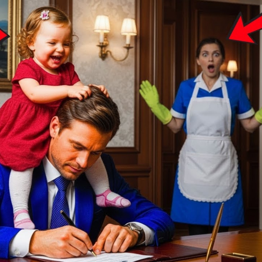 💥“A filha da faxineira pobre evitava todos… até ABRAÇAR o milionário com força.”