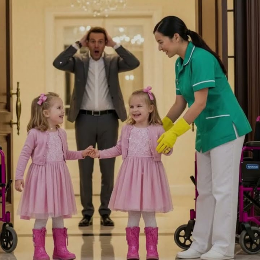 💥O milionário espionou a empregada… e o que ela fazia com as filhas gêmeas o destruiu