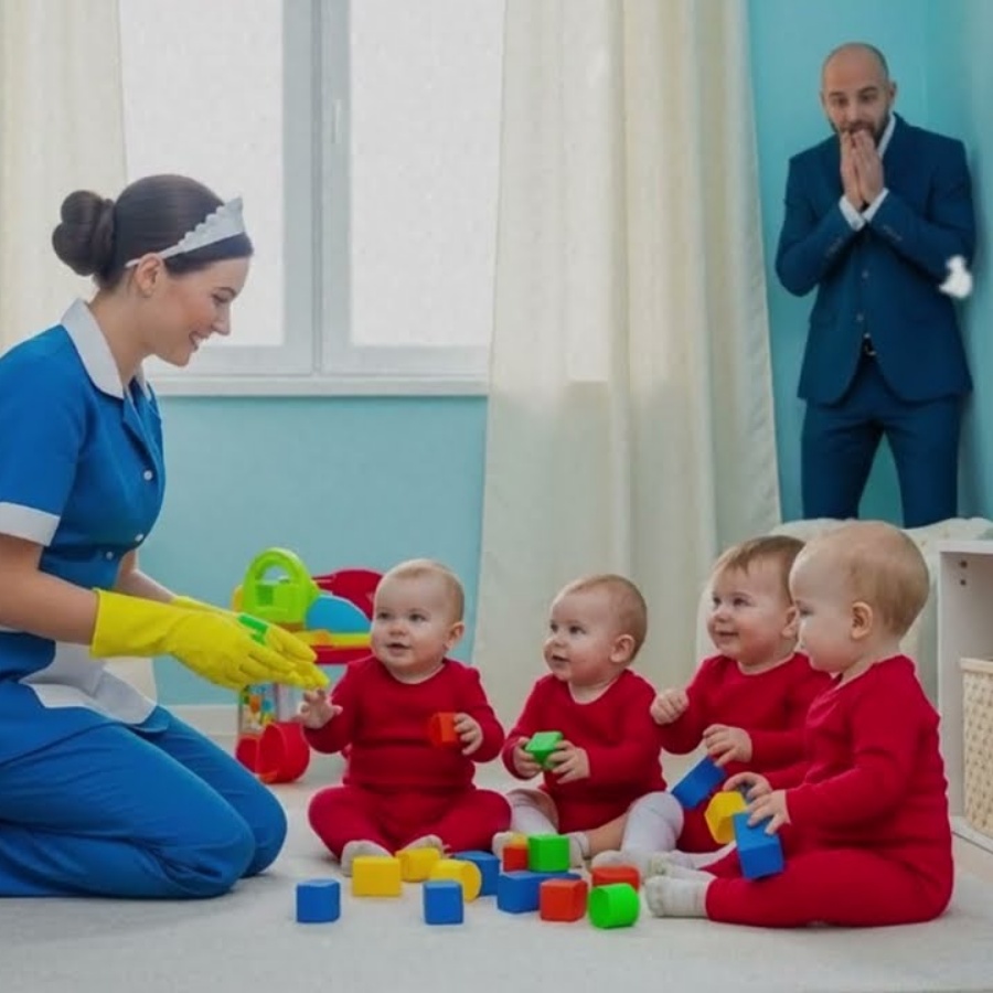 💥“30 babás desistiram… mas esta empregada DOMOU os 4 gêmeos do milionário!”