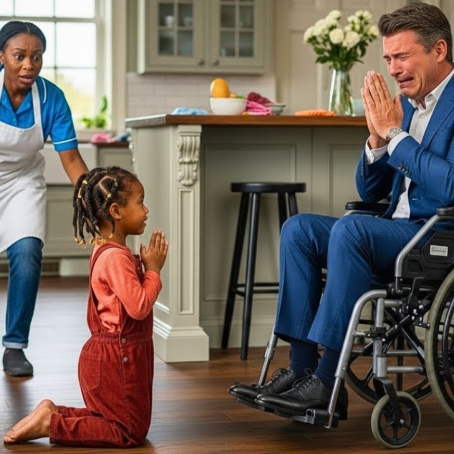 💥“Ajoelhe-se e Reze Comigo… e Você Voltará a Andar”, disse a Filha da Empregada ao Milionário
