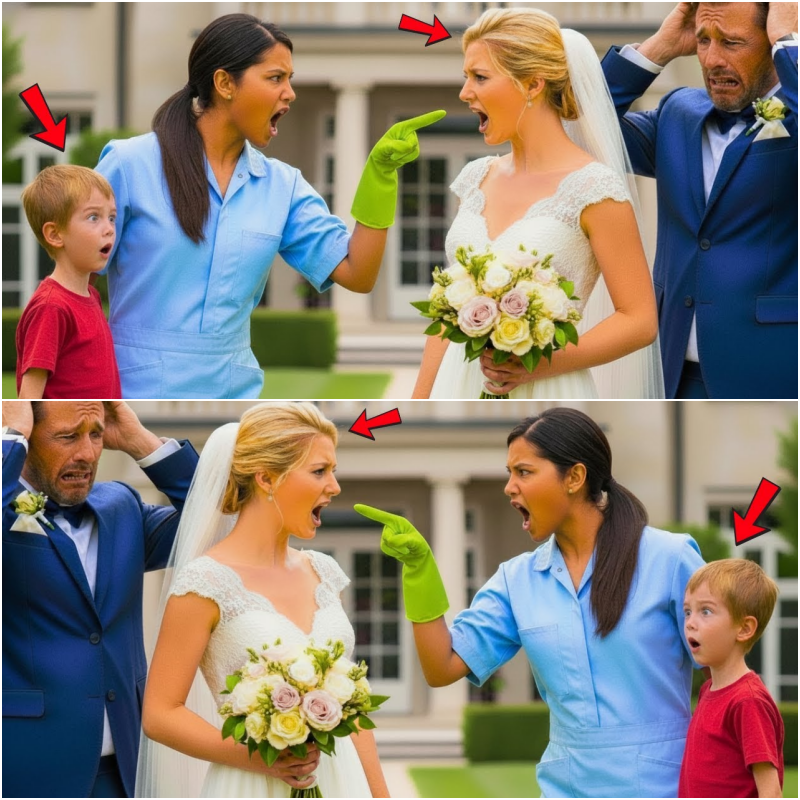 💥Todos ficaram em choque com o filho do milionário no casamento… até a faxineira pobre agir!