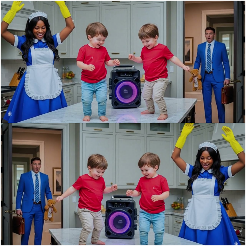 💥Milionário Flagra Empregada Dançando com Seus Gêmeos Surdos — o Que Aconteceu na Cozinha Mudou Tudo