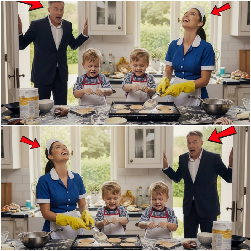 💥“Milionário volta mais cedo para casa… e QUASE DESMAIA ao ver o que realmente acontecia!”