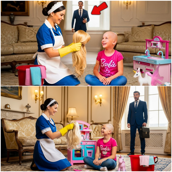 MILIONรRIO demite mais de 5 FAXINEIRAS โ atรฉ que uma coloca uma PERUCA na filha com CรNCERโฆ e ele en