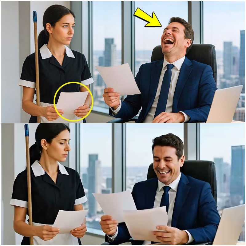 “TE DOU MEU SALรRIO SE TRADUZIR ISSO” โ RIU O CHEFE MILIONรRIO… MAS A FAXINEIRA O CALOU