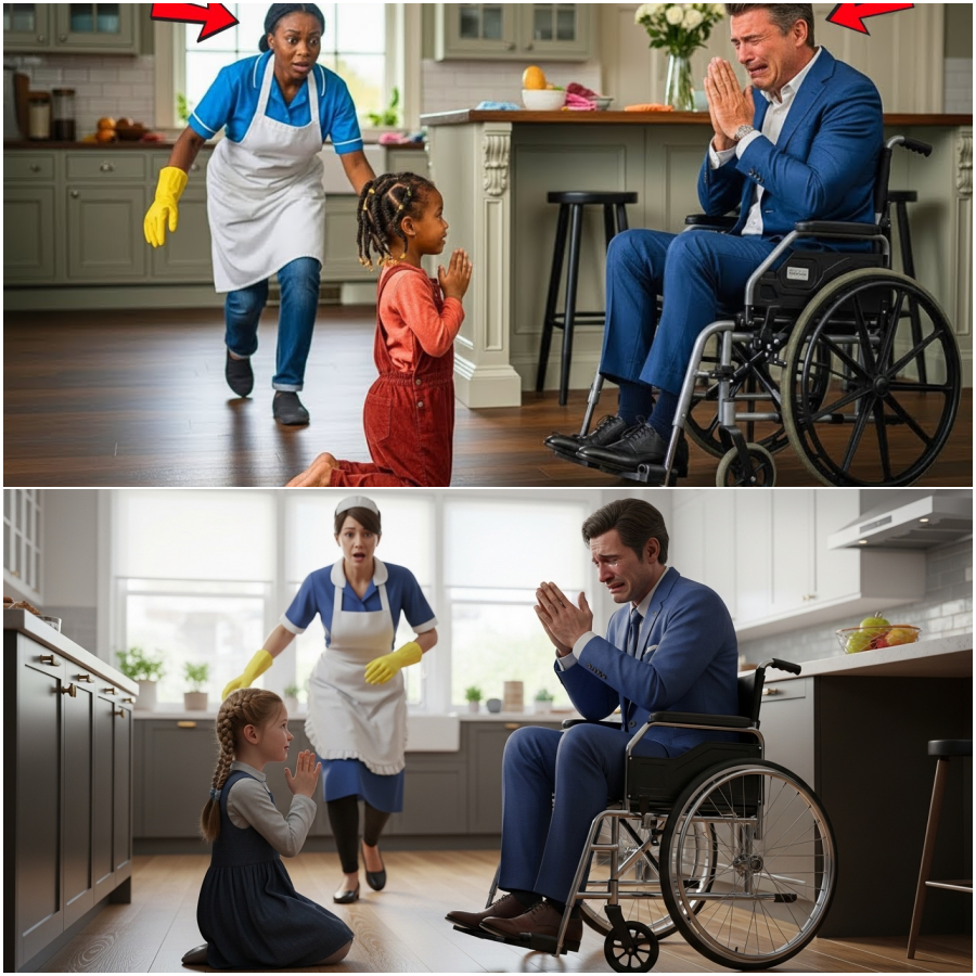 💥“Ajoelhe-se e Reze Comigo… e Você Voltará a Andar”, disse a Filha da Empregada ao Milionário