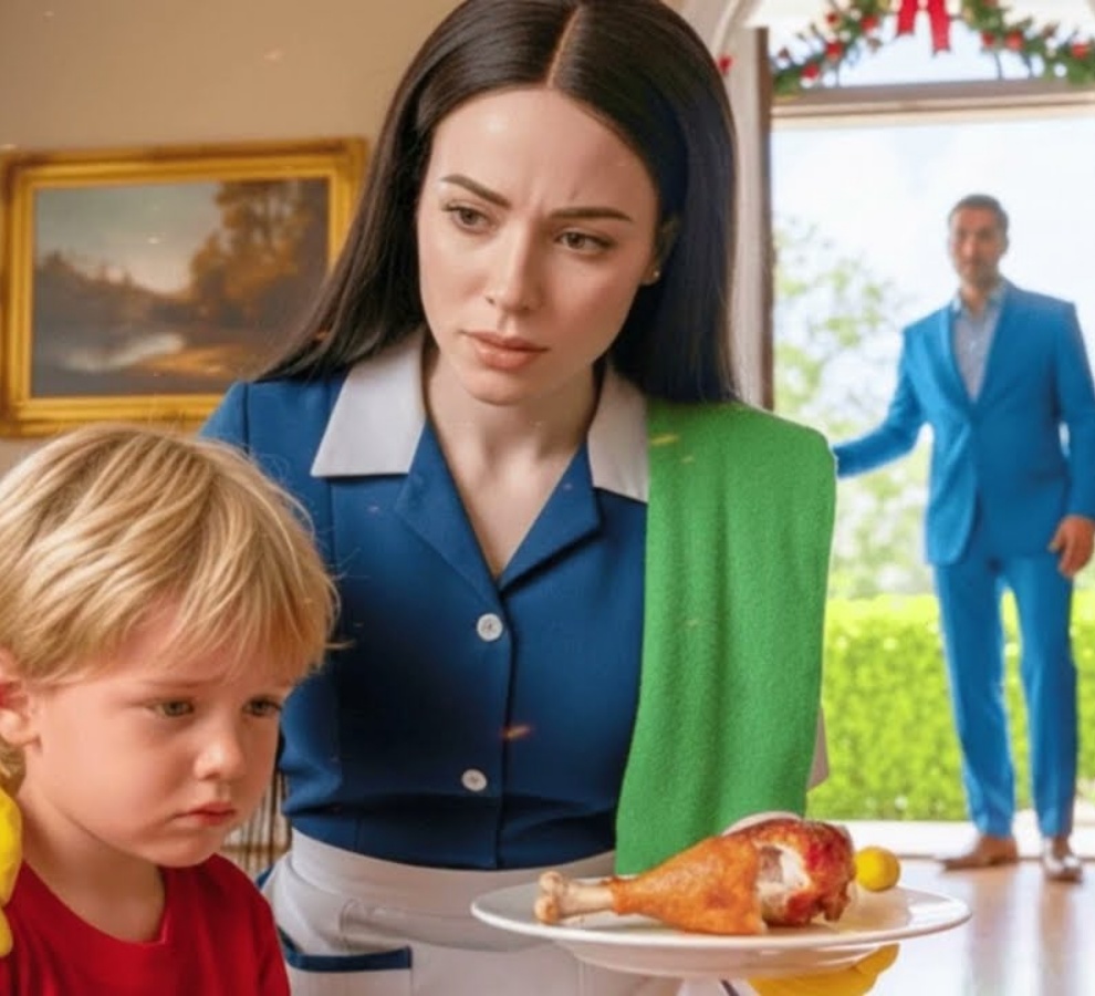 Bilionário viu funcionária dar sobras de Natal ao filho, e o que ela fez surpreendeu a todos lá.