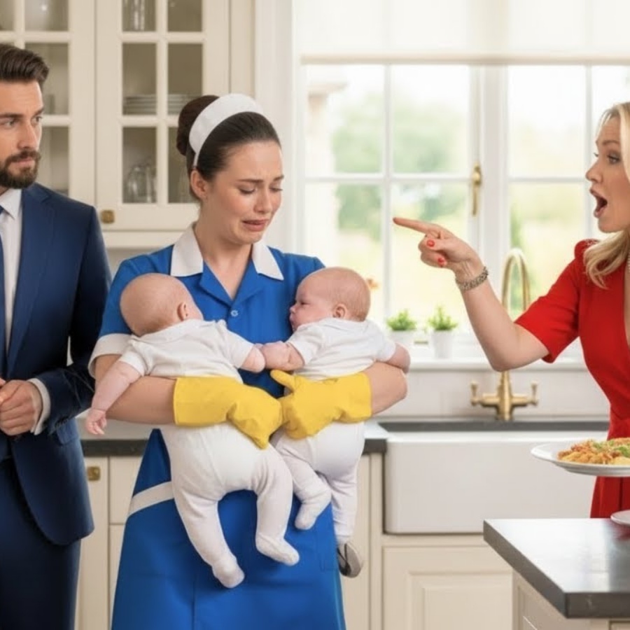 💥Milionário se esconde e vê a namorada negar comida aos gêmeos — até a empregada agir