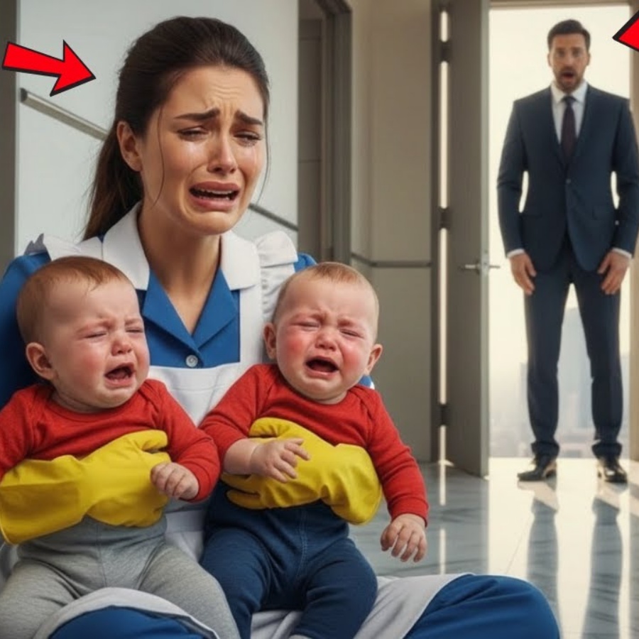 💥Milionário entra em choque ao ver a faxineira chorando com os gêmeos — sua reação muda tudo