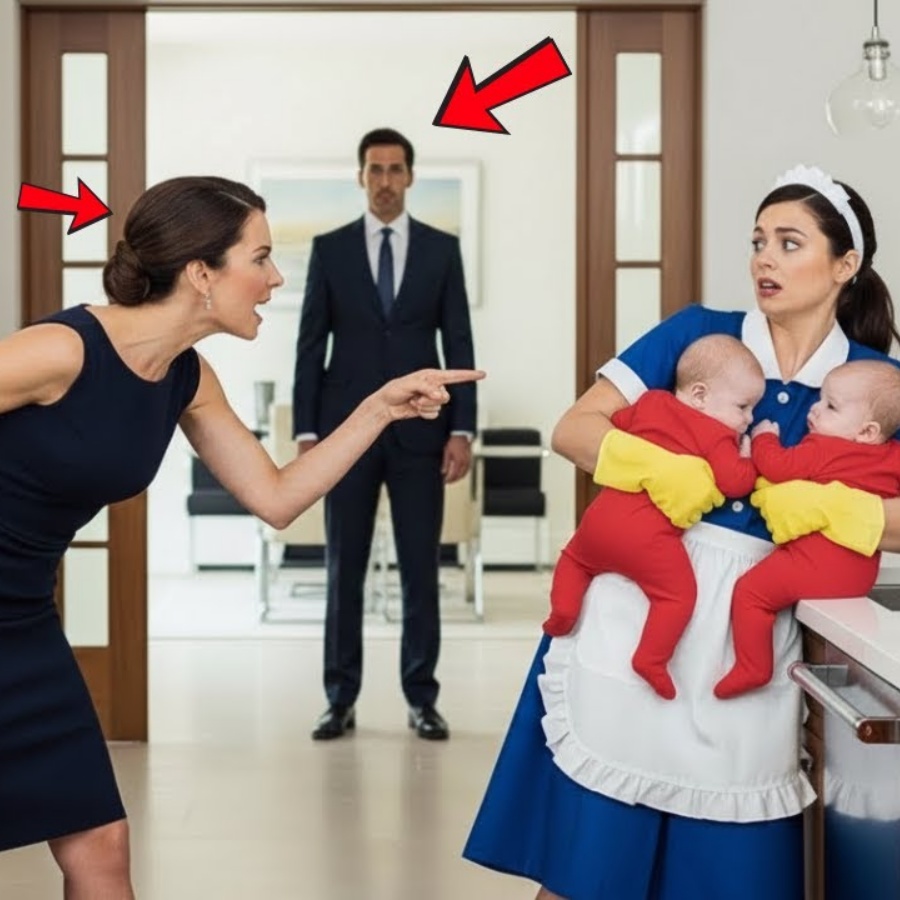 💥Milionário fingiu uma viagem para vigiar a namorada e os gêmeos… mas a empregada revelou tudo!
