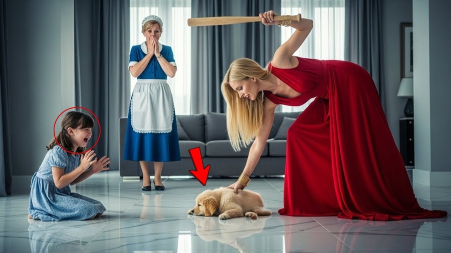 EMPREGADA Implorou “Pare! O CACHORRO não!” O Que NOVA ESPOSA Fez com FILHA do MILIONÁRIO CHOCOU