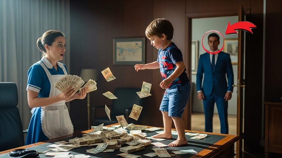 Milionário deixa 500 mil em cima da mesa para testar a Babá Pobre — e Quase Desmaia com o que vê