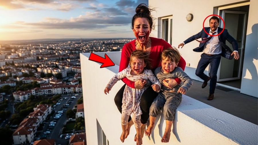 MILIONÁRIO ABRE A PORTA E VÊ NOIVA EMPURRANDO 2 FILHOS DO SEXTO ANDAR… SUA REAÇÃO CHOCOU