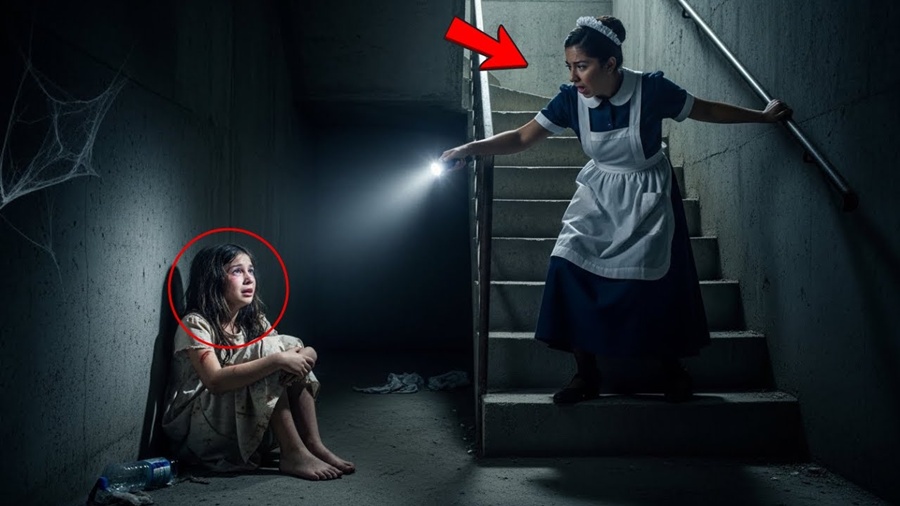 EMPREGADA OUVIU CHOROS no PORÃO DURANTE O ANIVERSÁRIO DO MILIONÁRIO… O que ela descobriu DESTRUIU…