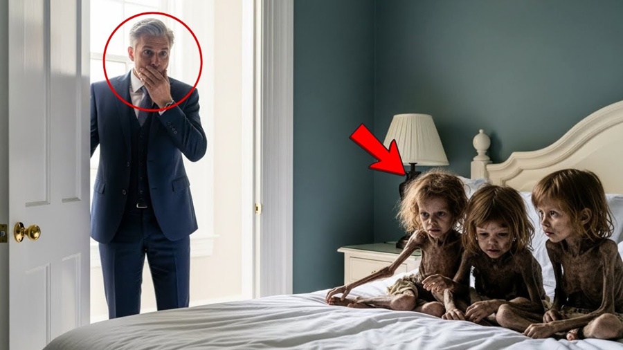 MILIONÁRIO ABRE A PORTA E VÊ 3 CRIANÇAS MORRENDO DE FOME EM SUA CAMA… SUA REAÇÃO CHOCA A TODOS