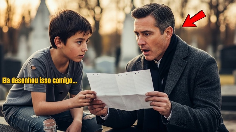 MENINO SEM-TETO MOSTRA DESENHO: ‘Sua Filha Desenhou Isso COMIGO’ — o Milionário Entra em CHOQUE