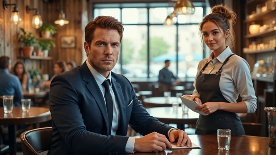 Rejeitado Em Um Encontro De Natal, O Milionário Não Esperava Que A Garçonete Salvasse Sua Noite