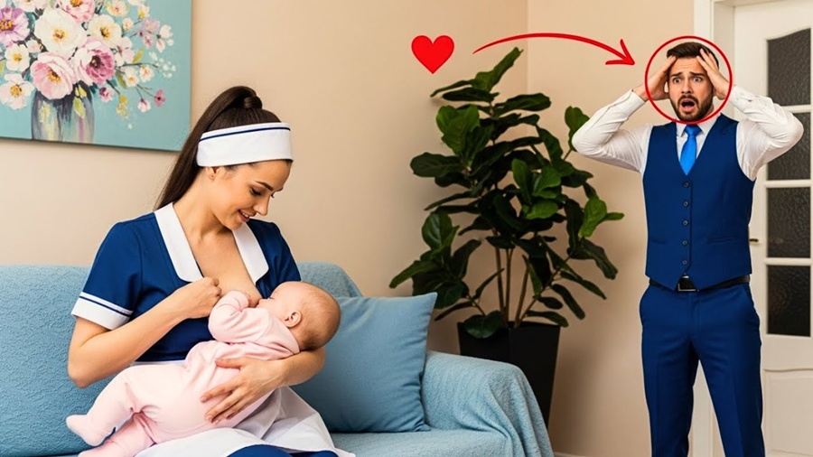 Milionário Viúvo deixou seu Bebê com a Babá… Mas quando ele voltou e a viu amamentando, ele ficou…