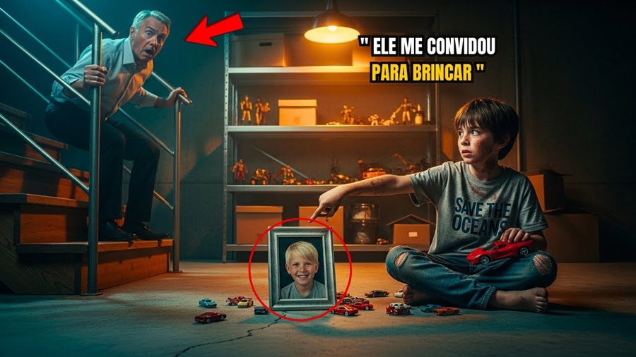 MILIONÁRIO encontra MENINO DE RUA no PORÃO com BRINQUEDOS do filho morto “Ele convidou para brincar”