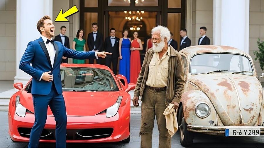 “DUVIDO VOCÊ ME VENCER COM ESSA LATA VELHA” — O MILIONÁRIO RIU… MAS O IDOSO FEZ O IMPENSÁVEL