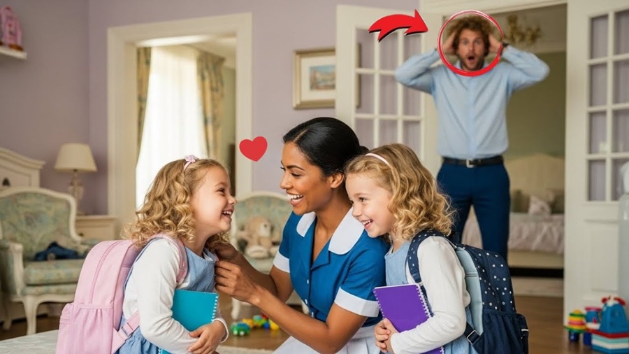 O Milionário não sabia mais o que fazer com suas Gêmeas… a Babá fez algo que ninguém esperava