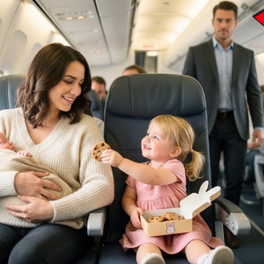 “Se Eu Dividir Meu Biscoito, Você Fica?” — Disse A Filha Do CEO À Mãe Pobre No Avião