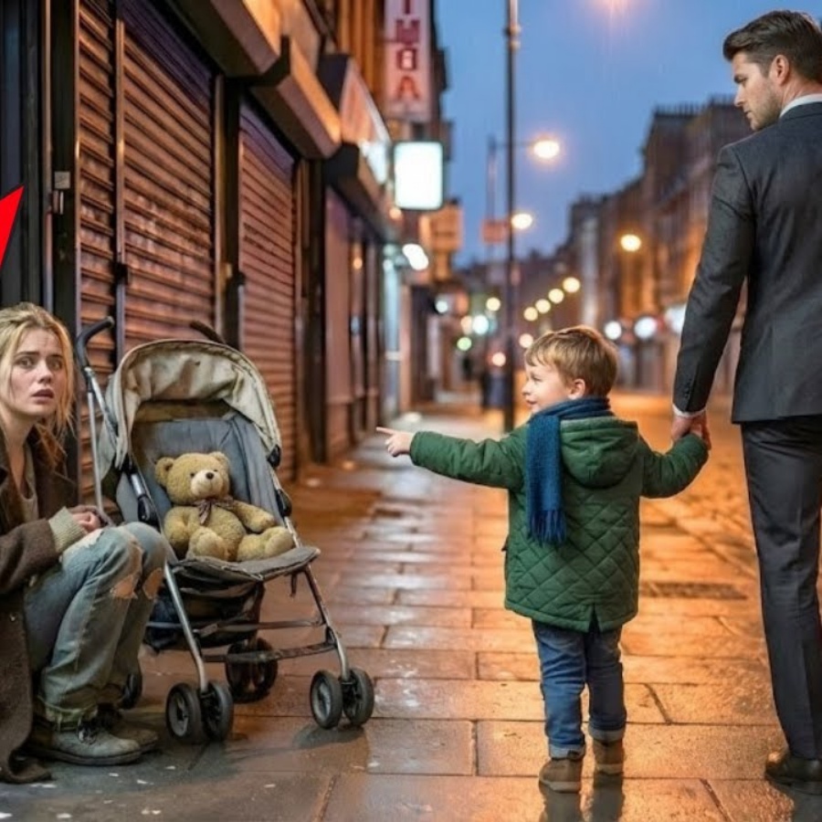 Um Homem Rico Ignorou A Mendiga — Até O Filho Dizer: “Pai, Essa É Mamãe”