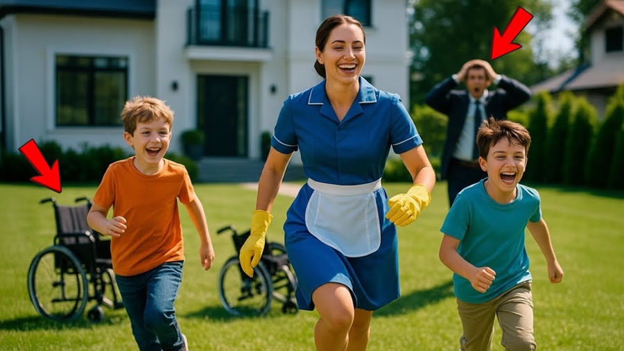 💥O milionário vê a faxineira com seus filhos cadeirantes — e o que acontece muda tudo!