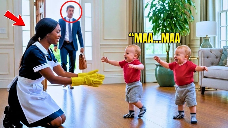 💥Os gêmeos do bilionário nasceram paralisados e mudos — até ele ver o que a empregada fez