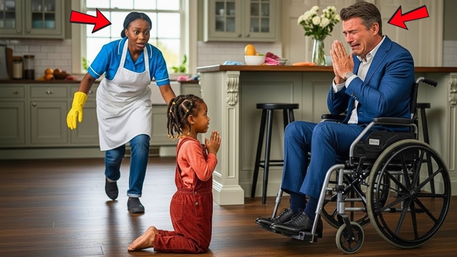 💥“Ajoelhe-se e Reze Comigo… e Você Voltará a Andar”, disse a Filha da Empregada ao Milionário 