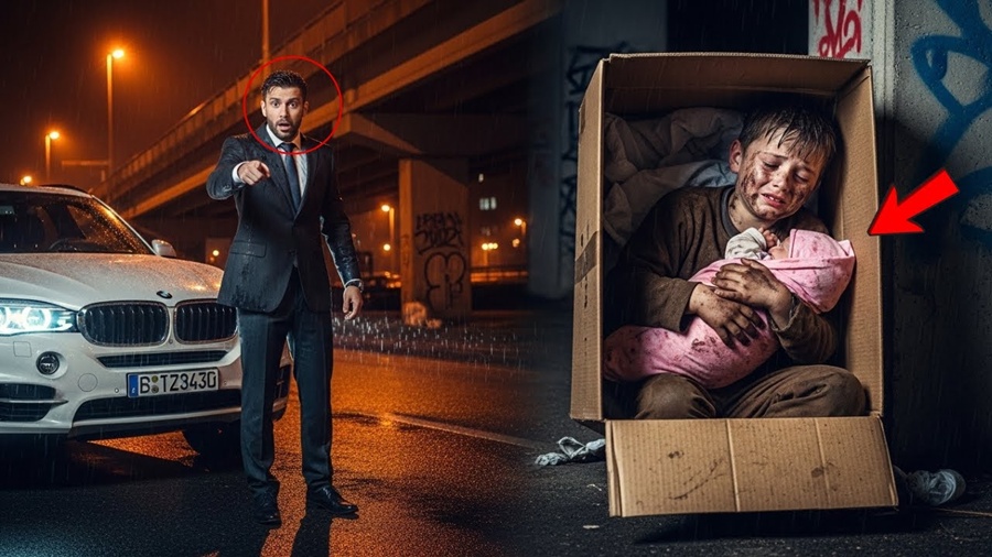 MILIONÁRIO para ajudar MENINO SEM-TETO em uma CAIXA — o que ele segurava o deixou HORRORIZADO…