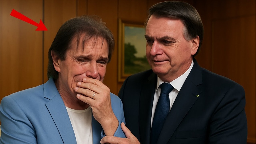 🔵 ROBERTO CARLOS SE EMOCIONA AO LADO DE BOLSONARO APÓS DEPOIMENTO..