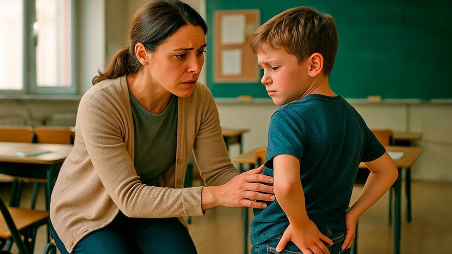 Menino chora com dores ATRÁS. “Não consigo sentar, professora, DÓI MUITO! Meu pai é o CULPADO!”