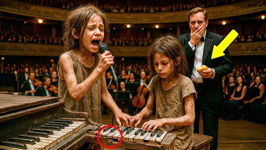 Gêmeas MENDIGAS pediram para CANTAR e TOCAR em troca de 1 pão e todos riram, mas quando começaram..