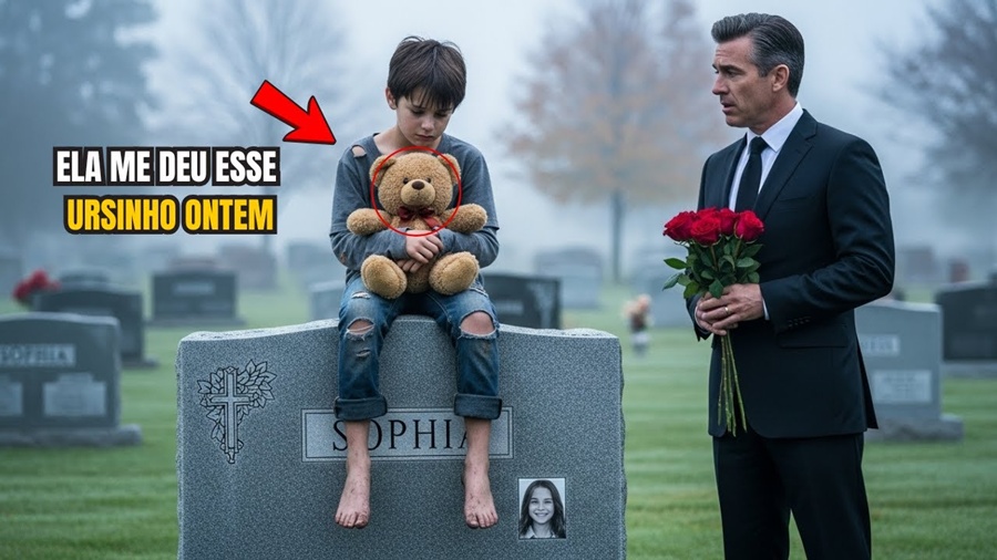MENINO DE RUA coloca BRINQUEDO no TÚMULO: “Sua FILHA brincou comigo ONTEM” — MILIONÁRIO desmoronou