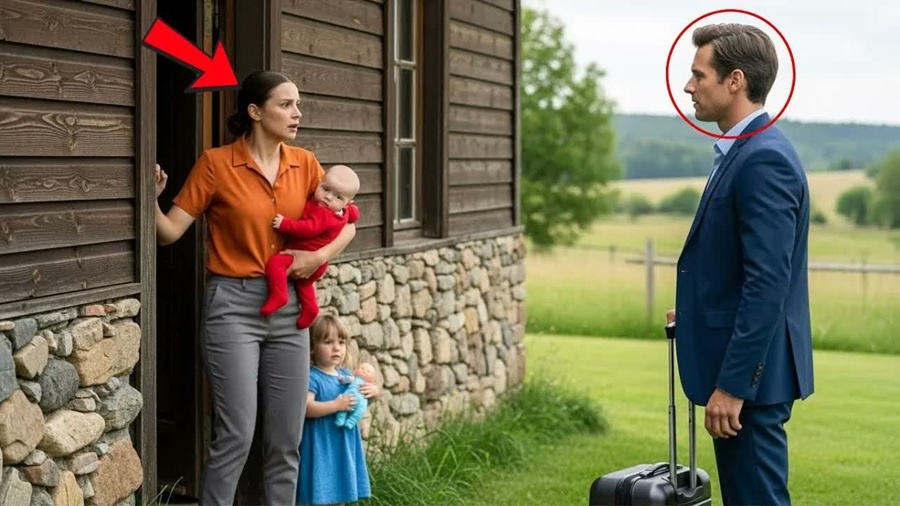 O EMPRESÁRIO VIÚVO QUERIA PAZ NO CAMPO…MAS ACHOU UMA DESCONHECIDO MORANDO ALI COM OS FILHOS!