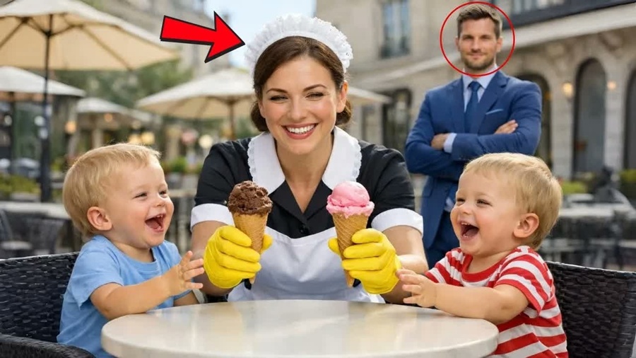 EMPRESÁRIO VIÚVO CHEGA À SORVETERIA E SE SURPREENDE AO VER A EMPREGADA COM SEUS FILHOS!
