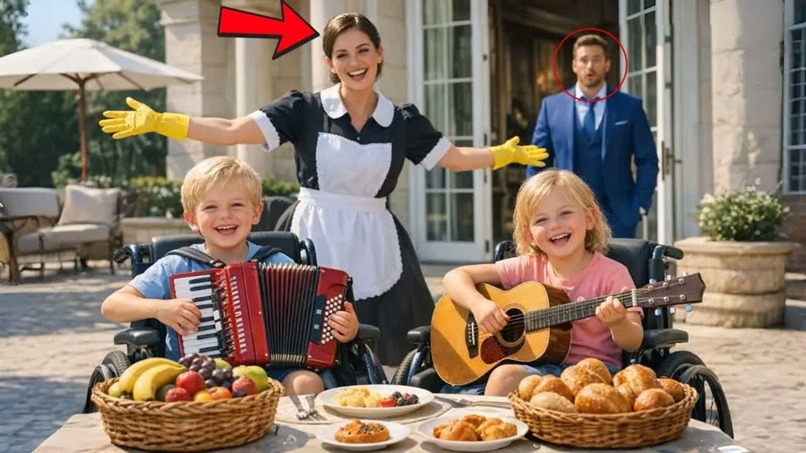 EMPRESÁRIO VIÚVO CHEGA CEDO EM CASA E VÊ EMPREGADA EM UM GESTO INESPERADO COM OS FILHOS CADEIRANTES!