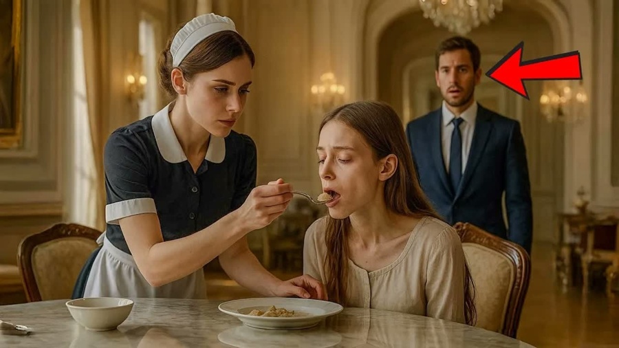 A FILHA DO EMPRESÁRIO VIÚVO NÃO COMIA HÁ DUAS SEMANAS… ATÉ QUE A NOVA EMPREGADA CHEGOU E MUDOU TUDO!