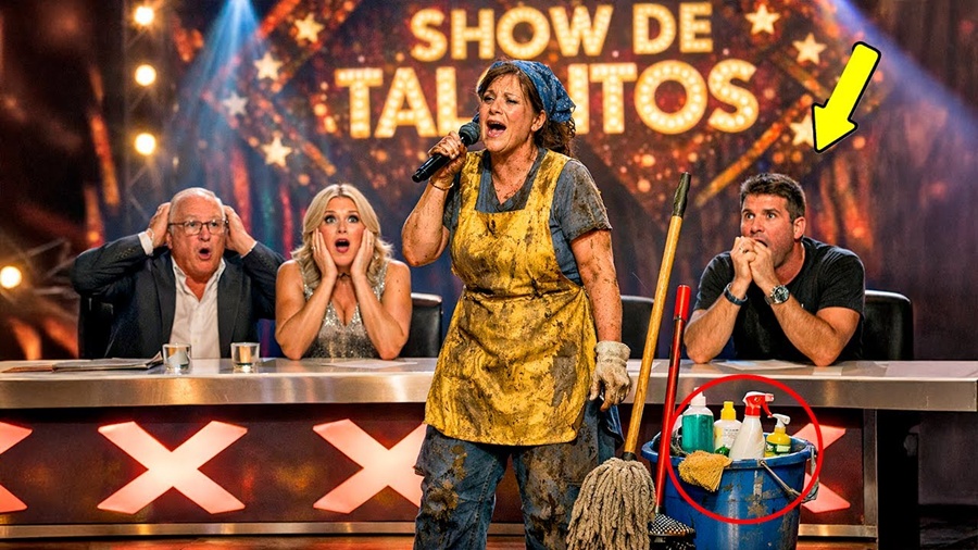 Faxineira estava CANTANDO sem imaginar que o programa estava ao vivo… Quando ouviram sua voz…