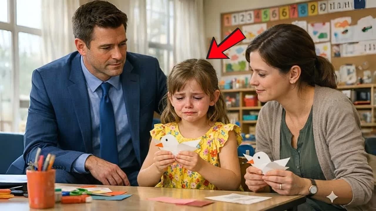 NINGUÉM CONSEGUIA CONSOLAR A FILHA DO EMPRESÁRIO VIÚVO… ATÉ QUE A PROFESSORA FEZ ALGO INESPERADO! 