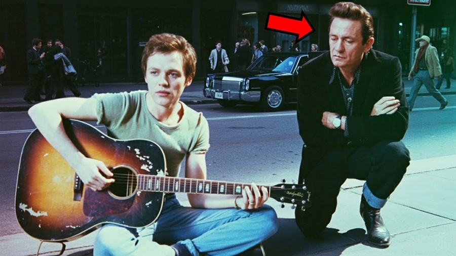 Broke Teen Was Playing “I Walk the Line” on the Street When Suddenly Johnny Cash Showed Up