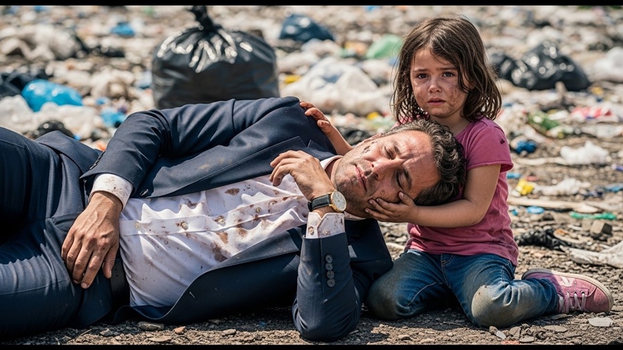 NO MEIO DO LIXÃO, MENININHA POBRE CRUZA O CAMINHO DE UM MILIONÁRIO — A HISTÓRIA COMOVEU A TODOS