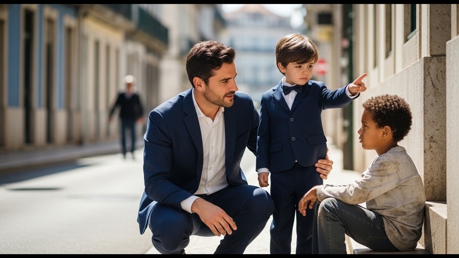 FILHO DE MILIONÁRIO APONTA PARA MENINO DE RUA E DIZ: “ELE É MEU IRMÃO!”—A VERDADE SURPREENDE A TODOS