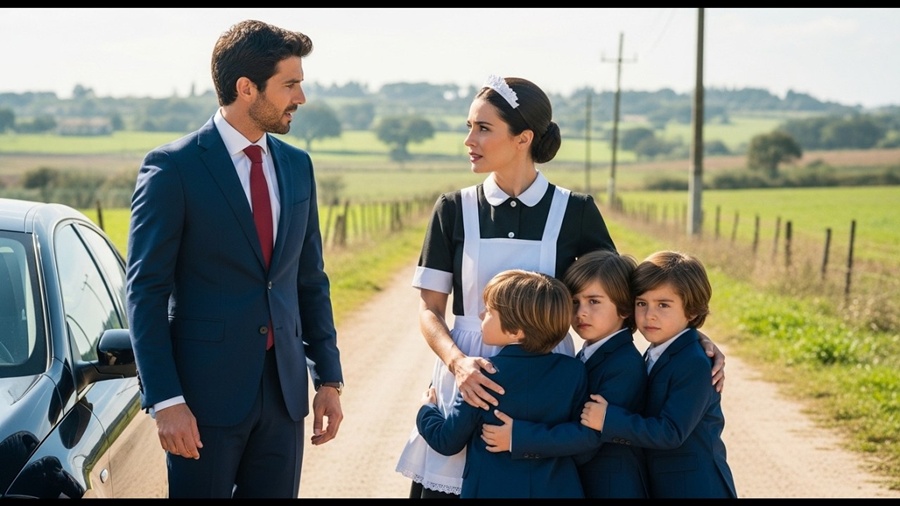 AO VER FAXINEIRA E SEUS FILHOS NA ESTRADA, MILIONÁRIO PARA O CARRO—ENTÃO AS CRIANÇAS CONTAM A VERDAD