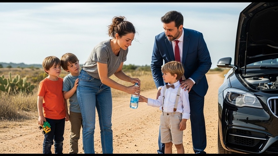 MILIONÁRIO FICA PRESO NA ESTRADA APÓS PANE NO CARRO… ATÉ QUE UM GESTO INESPERADO TRANSFORMA TUDO!