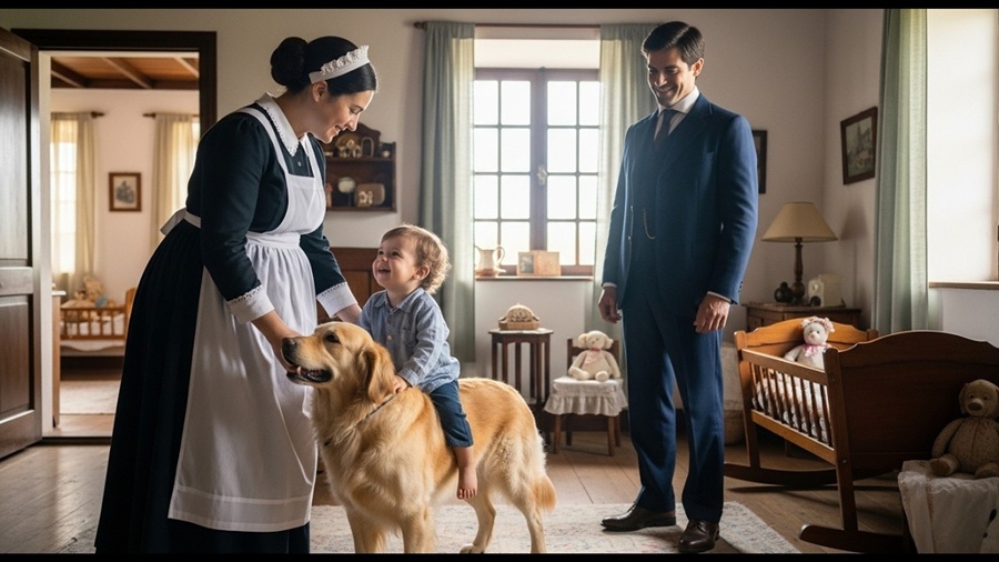 AO VOLTAR PARA CASA ANTES DO TEMPO, MILIONÁRIO SE CHOCA AO VER A FAXINEIRA GRÁVIDA COM SEU BEBÊ