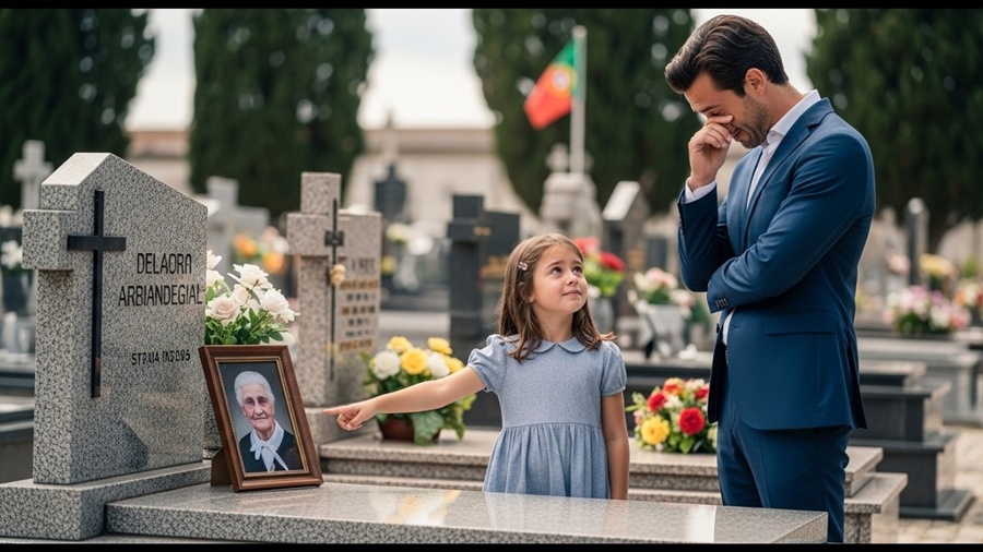 DIANTE DA TUMBA, FILHA DA FAXINEIRA DIZ QUE A MULHER ERA SUA AVÓ — REAÇÃO DO MILIONÁRIO SURPREENDE