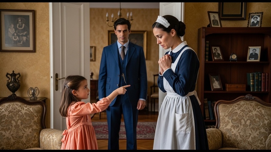 FILHA DO MILIONÁRIO RECONHECE COLAR DA MÃE… MAS A FAXINEIRA CONTA A VERDADE QUE NINGUÉM ESPERAVA